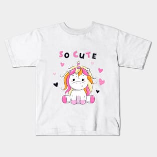 cartoon unicorn tshirt Kids T-Shirt